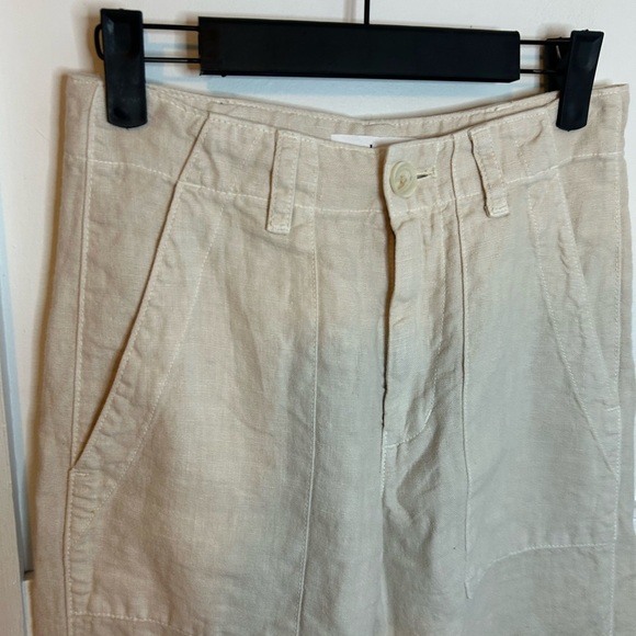 Velvet by Graham & Spencer Dru Beige Neutral wide Leg Linen Pants - Picture 8 of 8